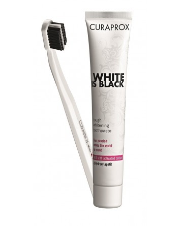 Curaprox White Is Black Set 1 Zahnpaste 90ml + 1 Zahnbürste CS 5460